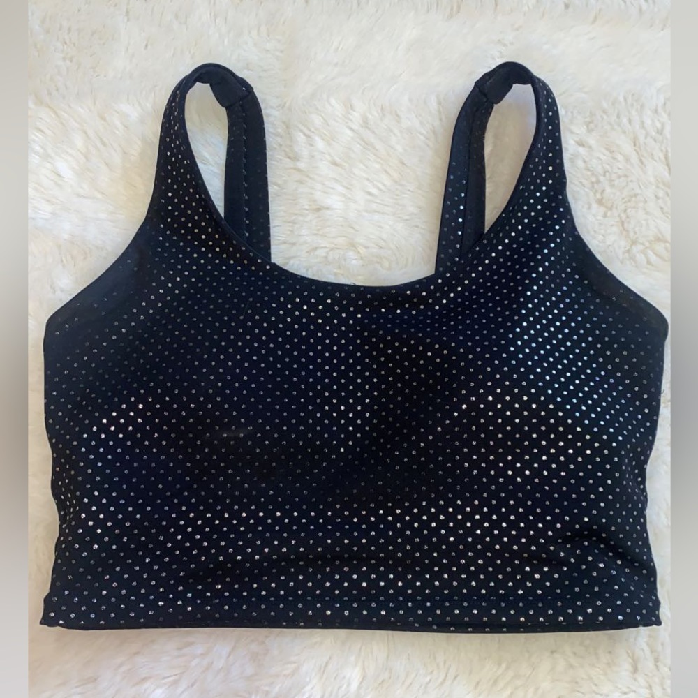 Zyia ⚡️Girls Night Out Bra Black Dots Women Athletic Sz Small